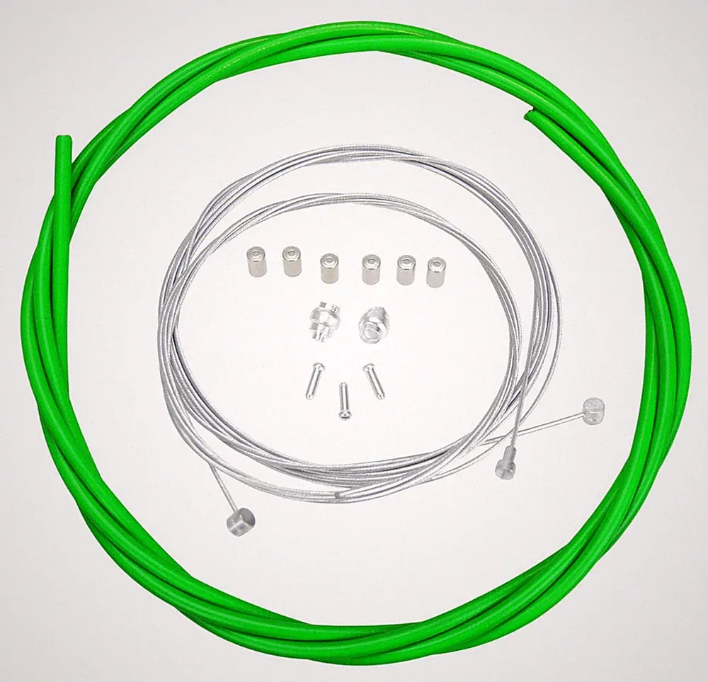 ACS Rotor Freestyle Bicycle Brake Cable Kit for BMX/MTB - GREEN